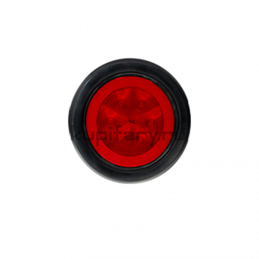 Врезной универсальный задний фонарь круглый красные габариты стоп 107*107*27мм 10-30v 108103PS-8KP