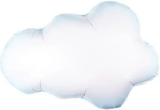 Облако бело-голубое шар фольгированный с гелием