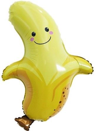 Банан фигурный шар фольгированный с гелием