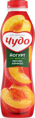 Йогурт "Чудо" питьевой персик-абрикос 2,4% без змж 680 гр