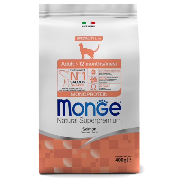 Сухой корм для кошек Monge Speciality Line Monoprotein Adult из лосося