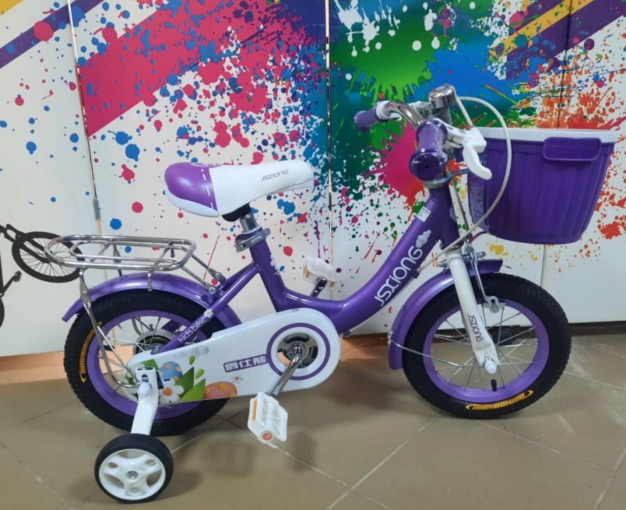 Велосипед детский 12" 1 скорость фиолетовый