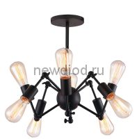 Люстра потолочная Molecula 8128 8 ламп S-26м² ЧЕРНЫЙ Oreol