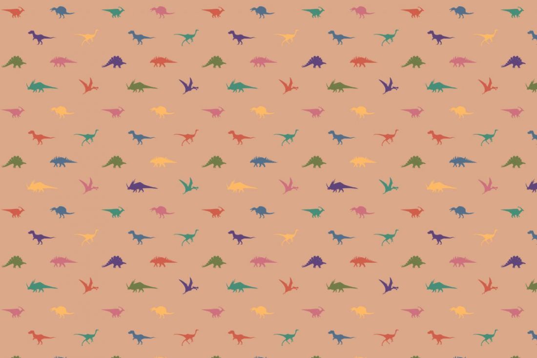 Dinosaurs pattern orange q