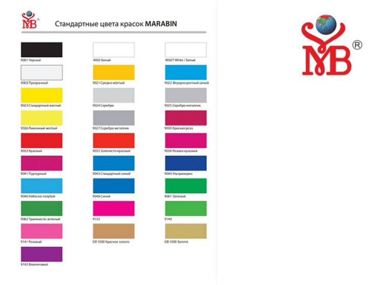Краска УФ отверждения Marabin UV428 цветная