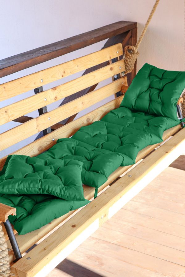 Подушка Bio-Line для садовой мебели с завязками с 2 сторон PO [зеленый]