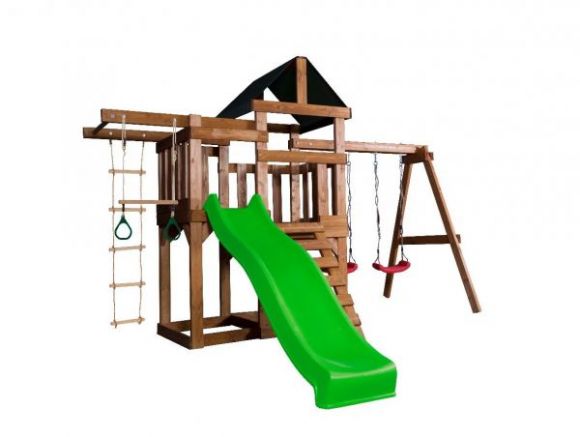 Детская игровая площадка Babygarden Play 6 с балконом турником и горкой 2.2 м