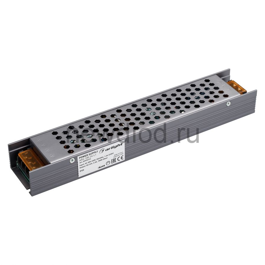 Блок питания ARS-100-24-L1 (24V, 4.2A, 100W) (IP20 Сетка, 3 года) Arlight