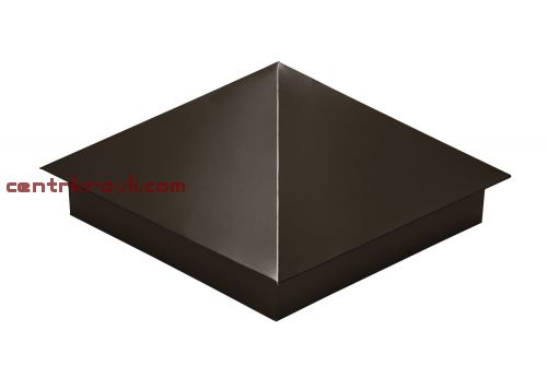 Колпак на столб 390х390мм 0,45 PE с пленкой RR 32 темно-коричневый