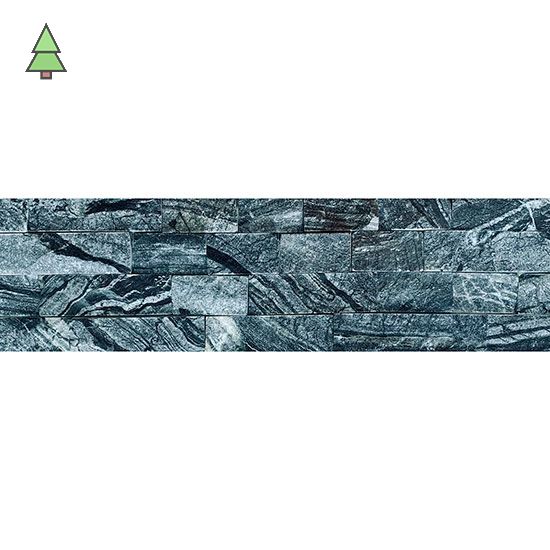 Панель из натурального камня Мрамор древесный серый 600*150 мм