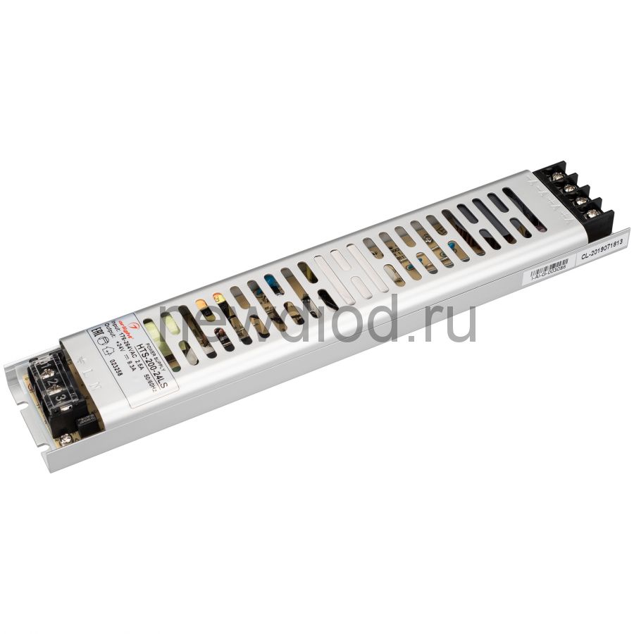 Блок питания HTS-200-24-LS (24V, 8.3A, 200W) (IP20 Сетка, 3 года) Arlight