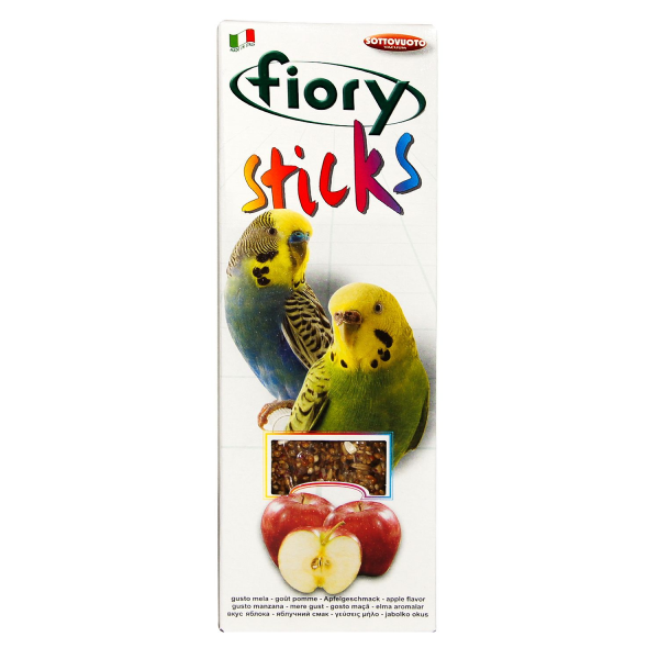 Лакомство для попугаев Fiory Sticks с яблоком 2х30 гр