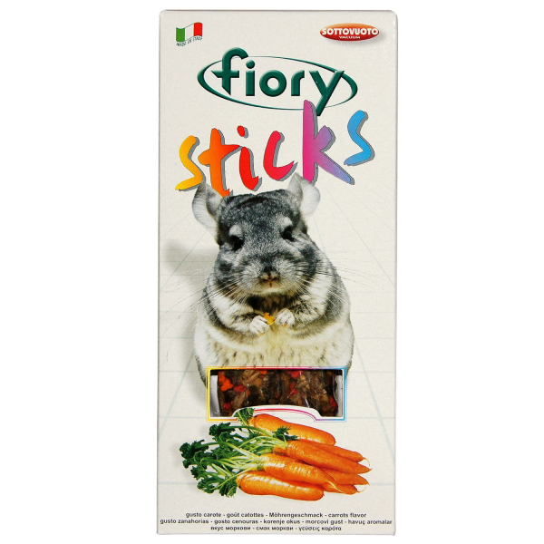 Лакомство для шиншилл Fiory Sticks с морковью 2х40 гр