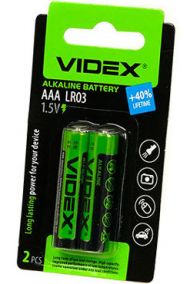 Батарейки VIDEX LR3/ААA, 2 шт.