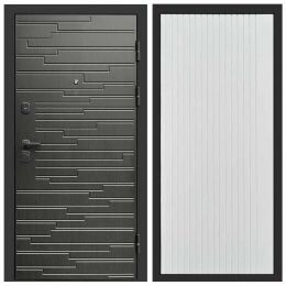 Входная дверь Termo-door Ривьера BLACK FLAT Белый Софт Металлическая
