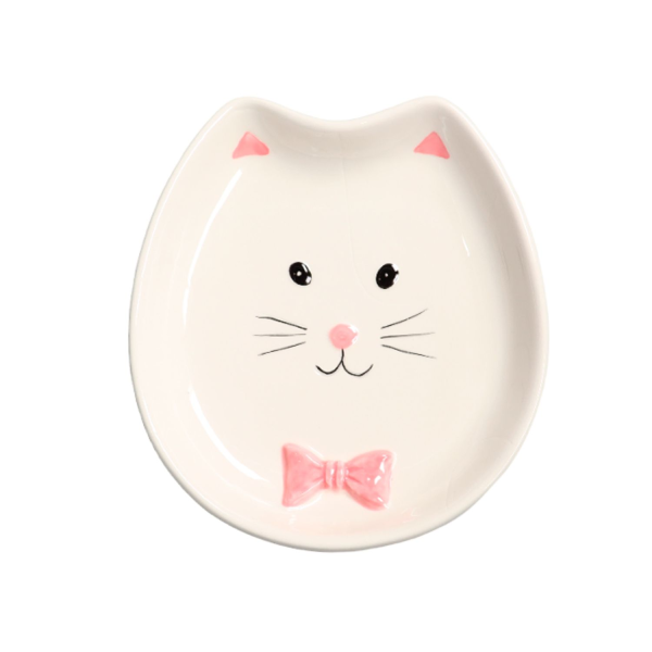 Миска для кошек Mr.Kranch Мордочка кошки белая керамическая 130 мл