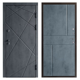 Входная дверь Termo-door  Лучи бетон Горизонт бетон темный