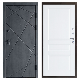 Входная дверь Termo-door  Лучи бетон Классика лиственница