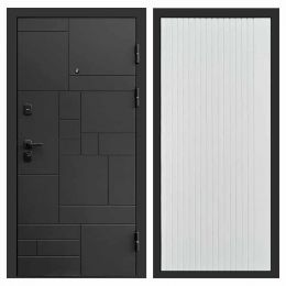 Входная дверь Termo-door Квадро BLACK FLAT Белый Софт