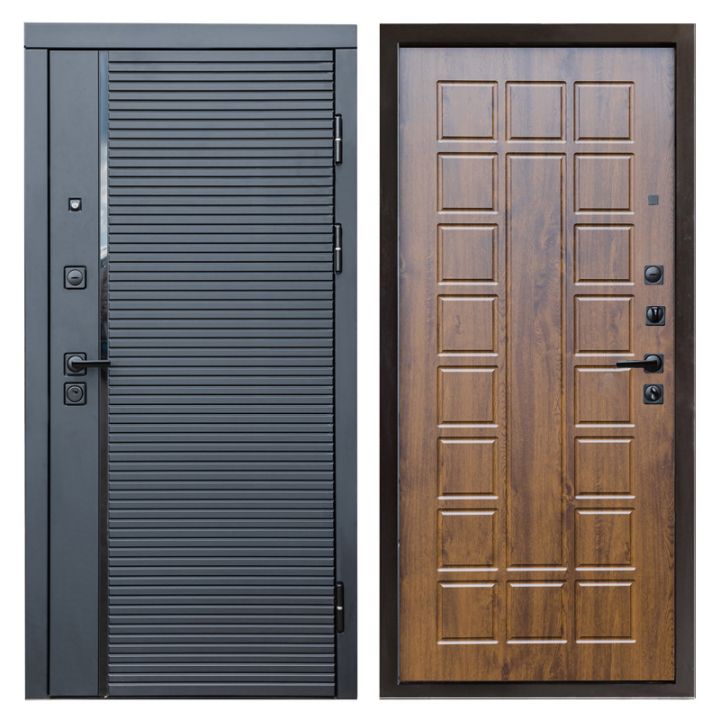 Входная дверь Termo-door Black line Престиж Дуб Металлическая