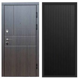 Входная дверь Termo-door Вертикаль Венге FLAT Черный Кварц с терморазрывом Металлическая