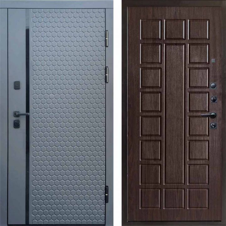 Входная дверь Termo-door SIMPLE Графит Престиж Венге Металлическая