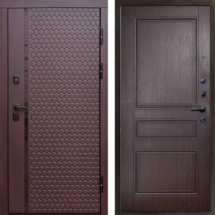 Входная дверь Termo-door SIMPLE Шоколад Классик Венге Металлическая