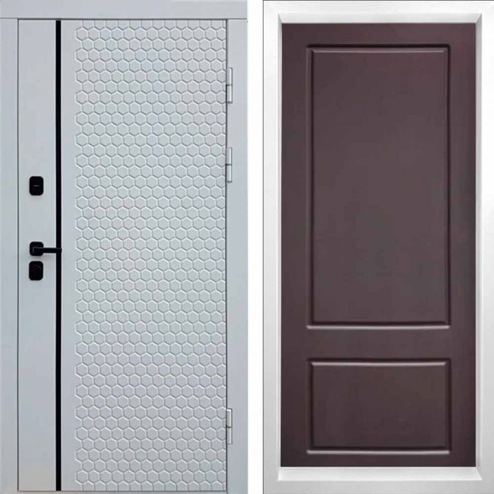 Входная дверь Termo-door SIMPLE WHITE Марсель Шоколад