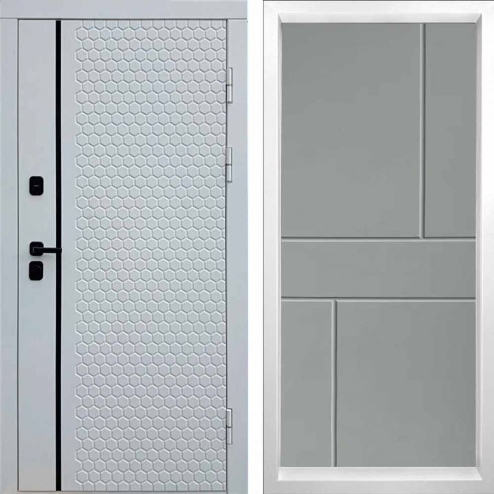 Входная дверь Termo-door SIMPLE WHITE Горизонт Грей Софт