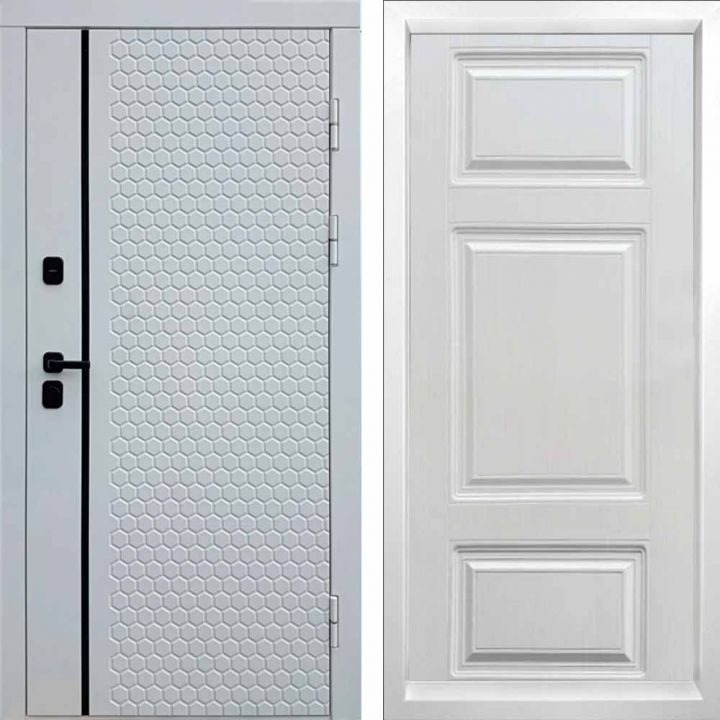 Входная дверь Termo-door SIMPLE WHITE Лион Лиственница