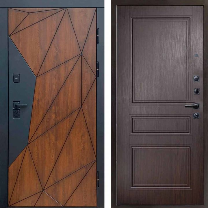 Входная дверь Termo-door Геометрия Классик Венге Металлическая