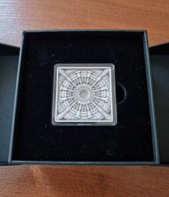Самоа 10 долларов "Кесонный потолок с изображением дракона и феникса в Храме Неба" 2021 год Proof серебро