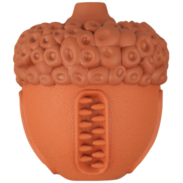 Игрушка для собак Mr.Kranch Орех с пищалкой коричневый с ароматом сливок 8.5*10 см