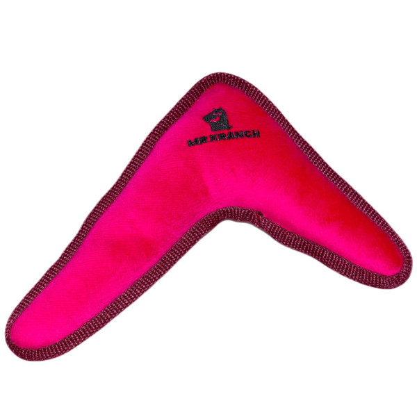 Игрушка для собак Mr.Kranch Бумеранг с пищалкой розовый 22х19х4.5 см