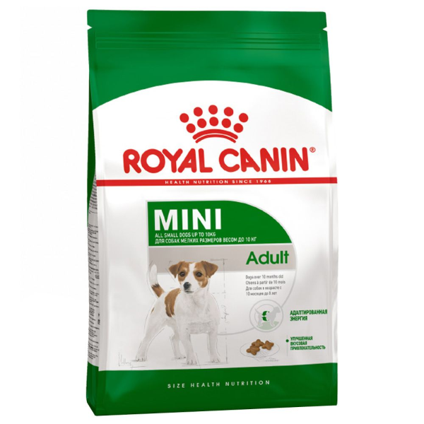 Корм для собак Royal Canin Mini Adult Корм сухой для взрослых собак мелких размеров от 10 месяцев 2 кг