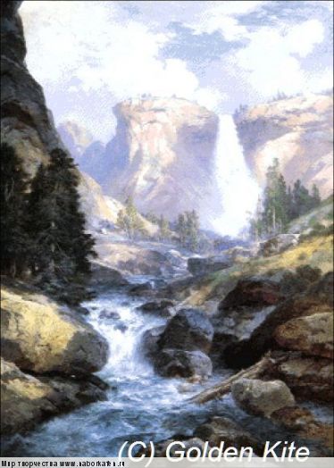 Набор для вышивания "1213 Waterfall in Yosemite (mini)"
