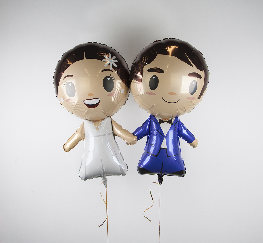 Жених и невеста шарики из фольги с гелием