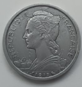 2 франка Французское Сомали 1959