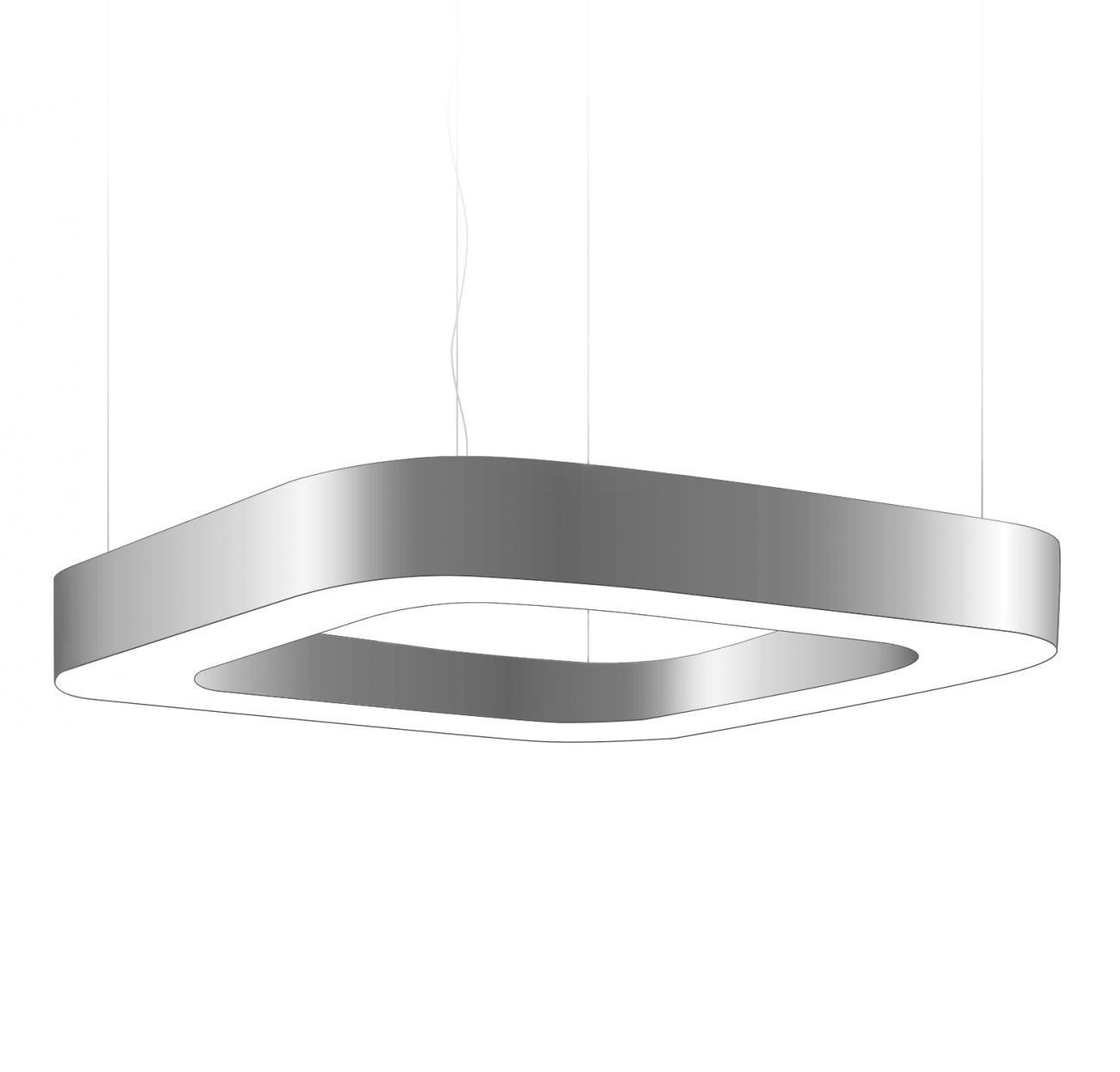Квадратный LED-светильник HOLE-BOX-SOFT-900x900x100-75Вт (IP40/IP20,4000К,белый,подвесной,CRI90)