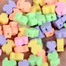 фото Бусины полимерная глина микс 62: Разноцветные мишки Диаметр около 10 мм 10 штук в упаковке (S2S.62)