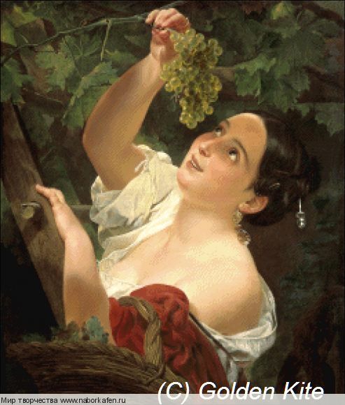 Набор для вышивания "1693 Girl Gathering Grapes (small)"