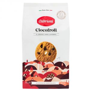 Печенье с шоколадными каплями Cabrioni Ciocofroll 650 г - Италия