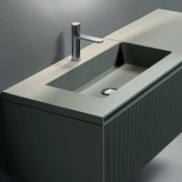 Модульный комплект мебели для ванной комнаты Antonio Lupi Binario 03 столешница Colormood (Пример 2) схема 3