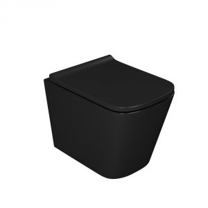 Унитаз подвесной безободковый D&K Berlin DT1436025, микролифт, черный