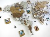карта мира из дерева на стену купить