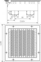 Водозабор прямоугольный Runvil (закладная+лицевая панель) 60 м³/час, плёнка