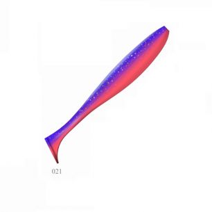 Силиконовая приманка ZUB-IZI  99 мм (цвет 021)  фиолетово-красный
