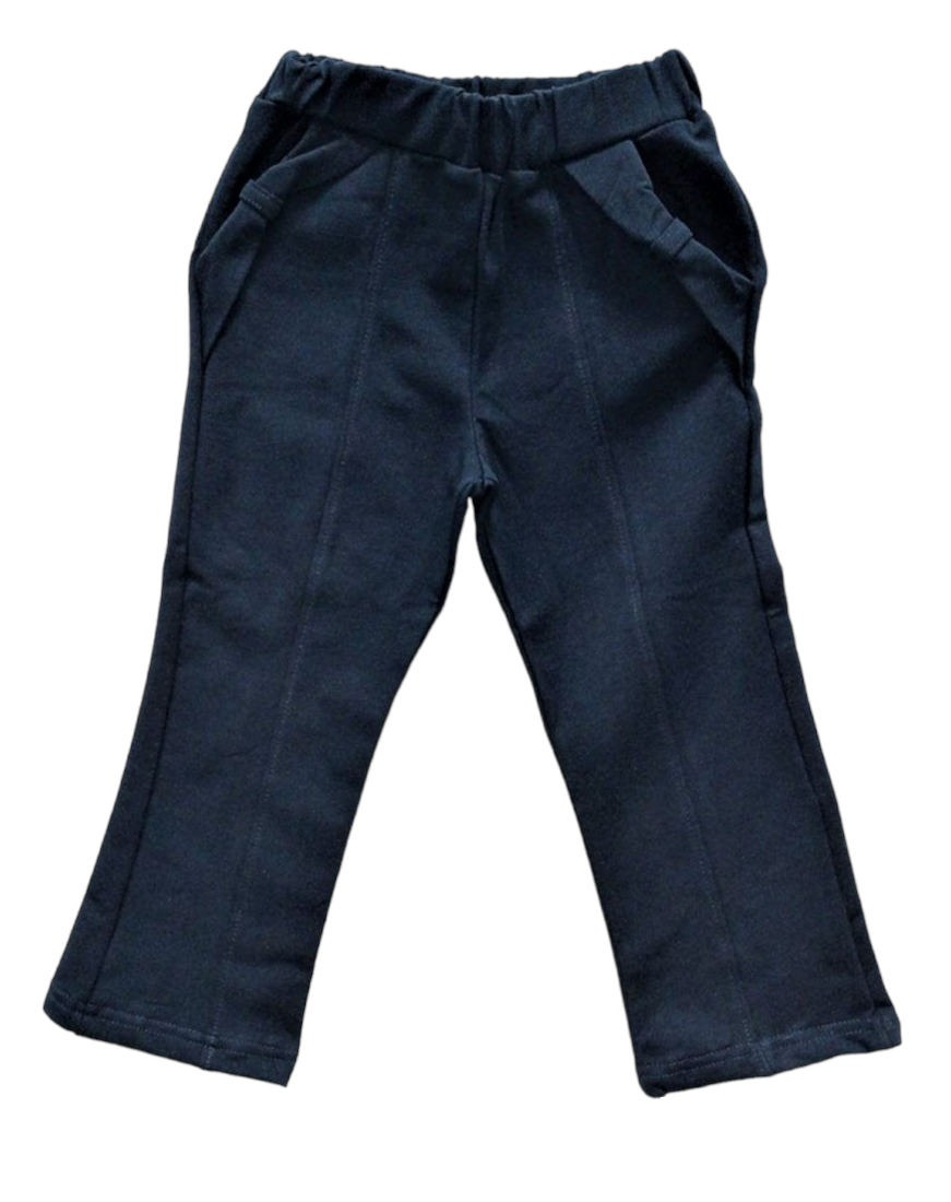 Теплые темно-синие брюки для девочки