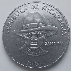 Аугусто Сесара Сандино 1 кордоба Никарагуа 1984