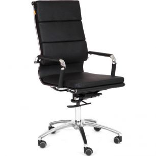Кресло CHAIRMAN 750/black для руководителя, экокожа, цвет черный
